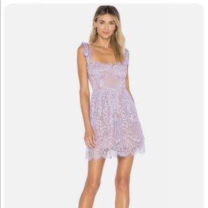 For Love & Lemons Purple Lace Dress. New without tags. From Revolve. Large.